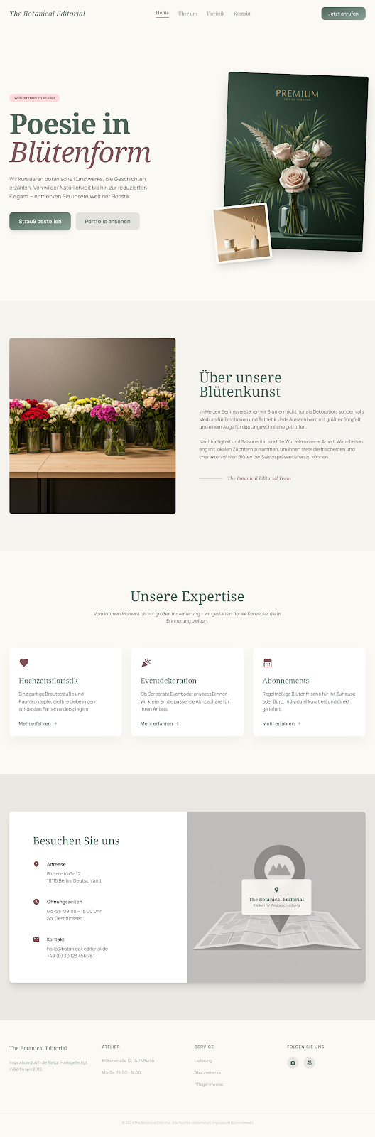Design-Inspiration: Blumengeschäft